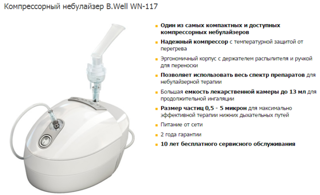 Небулайзера B.WELL WN-117
