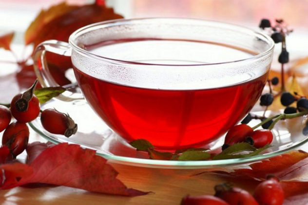 Чай из шиповника для лечения простудного кашля 