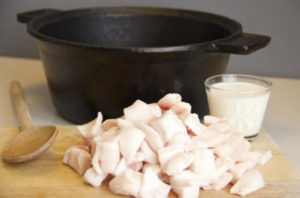 Заготовка свиного жира для лечения кашля 